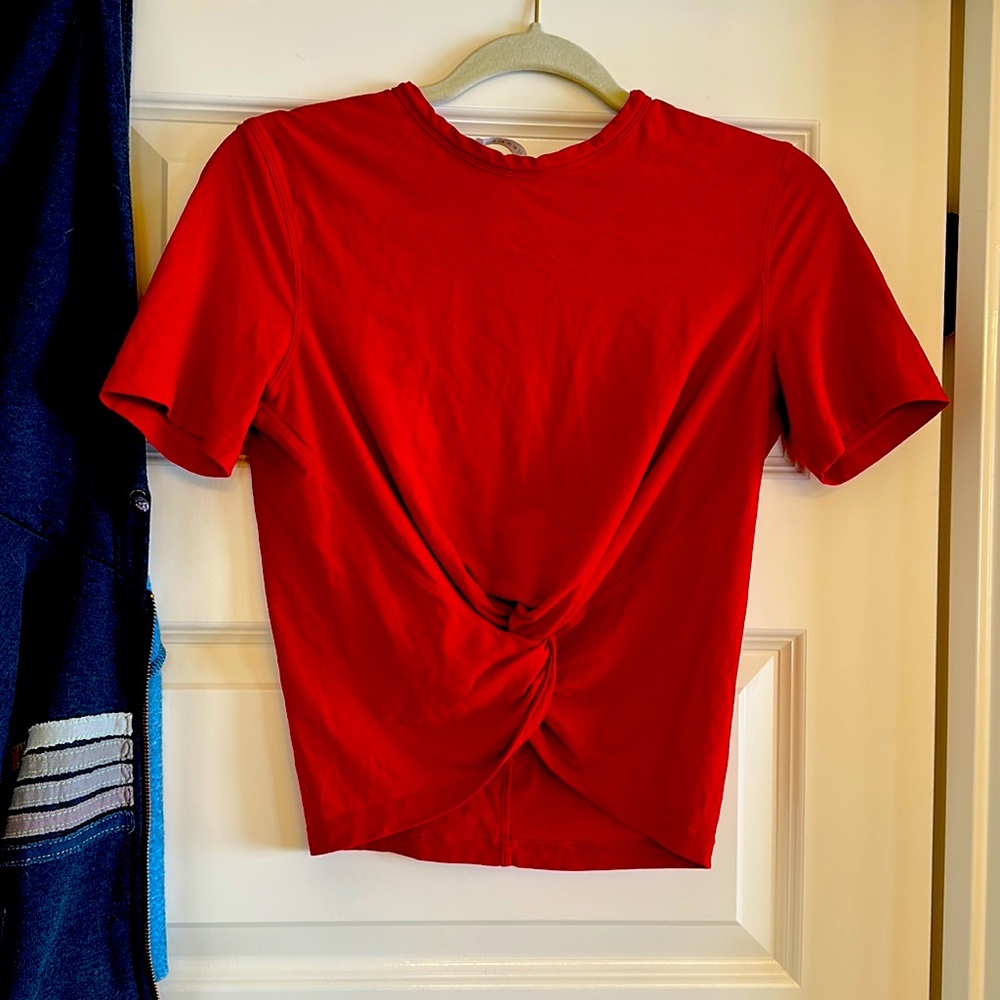 Lululemon crescent shirt- red- size 2